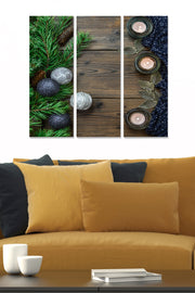 Quadro Decorativo em MDF 100% – 3 Peças, Multicolorido, 70x50 cm (3x 20x50), 3 mm