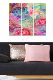 Quadro Decorativo em MDF 3 Peças Multicolor 70x50 cm (20x50 cm cada, 3 mm) – MDF29323317