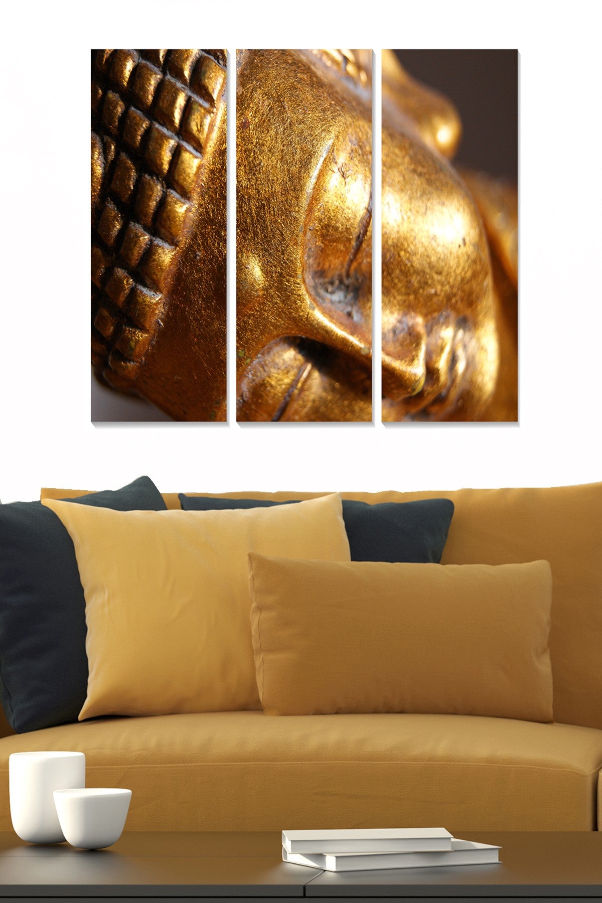 Conjunto de Quadros Decorativos em MDF Multicolor (3 Peças) – Total 70x50 cm, Espessura 3 mm