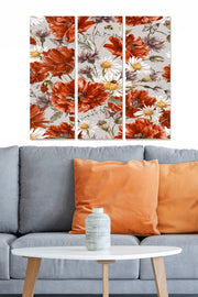 Conjunto de Quadros Decorativos em MDF Multicolor (3 Peças) – 70x50 cm (Total), 3 mm de Espessura