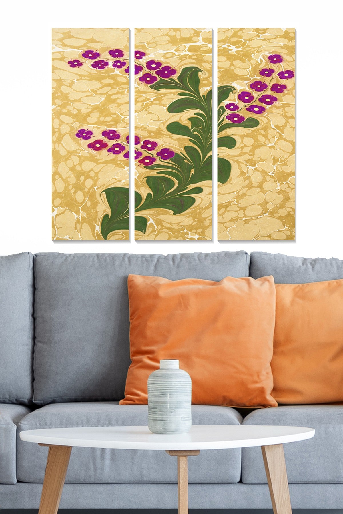 Quadro Decorativo em MDF Multicolorido – Conjunto de 3 Peças (20 x 50 cm cada) | Total 70 x 50 cm | MDF 3 mm