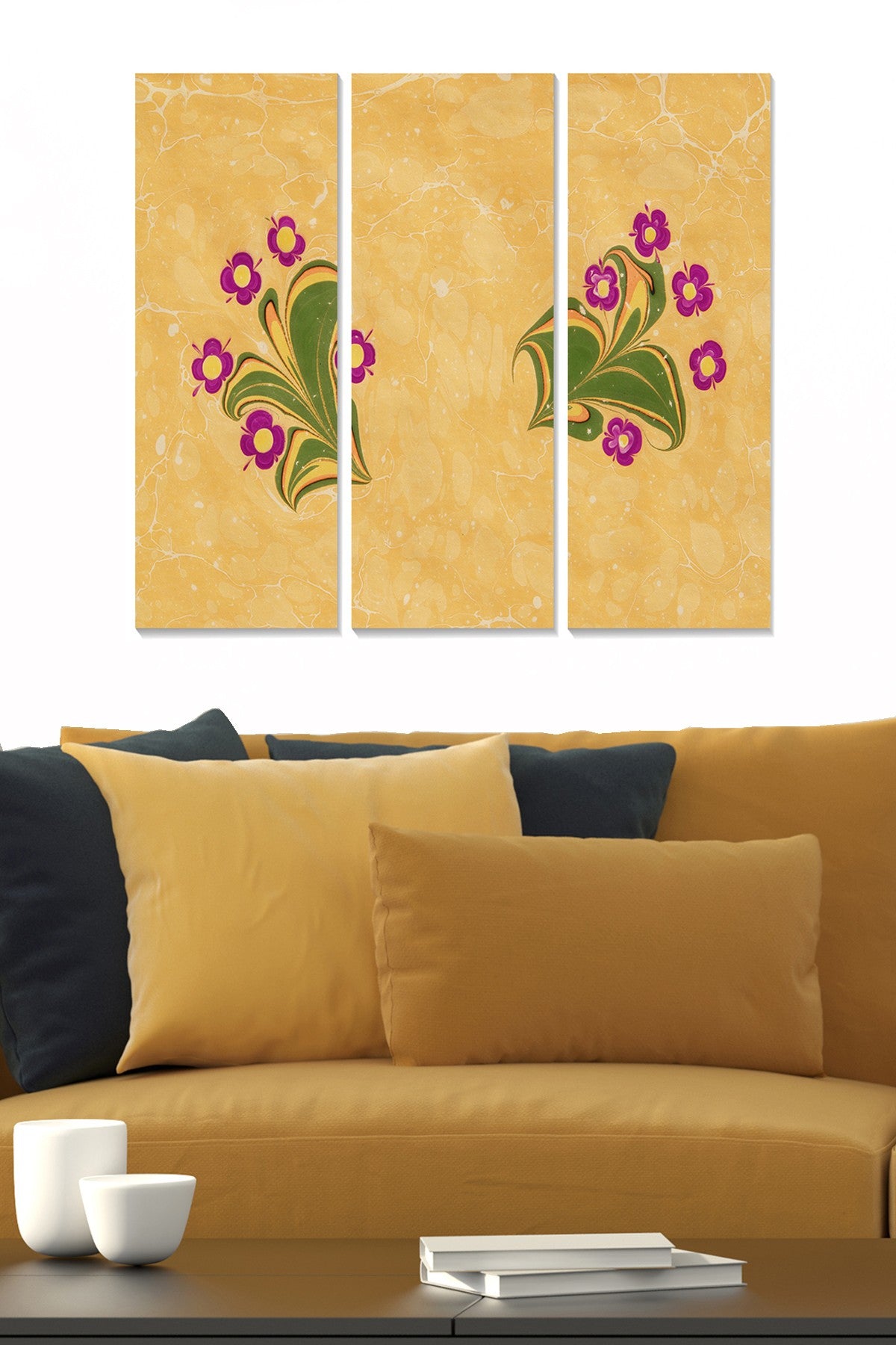 Tríptico Decorativo em MDF Multicolor 70x50 cm (3 Peças)