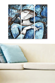 Quadro Decorativo em MDF Multicolor – Conjunto de 3 Peças (20x50 cm cada) | Tamanho Total 70x50 cm | Espessura 3 mm