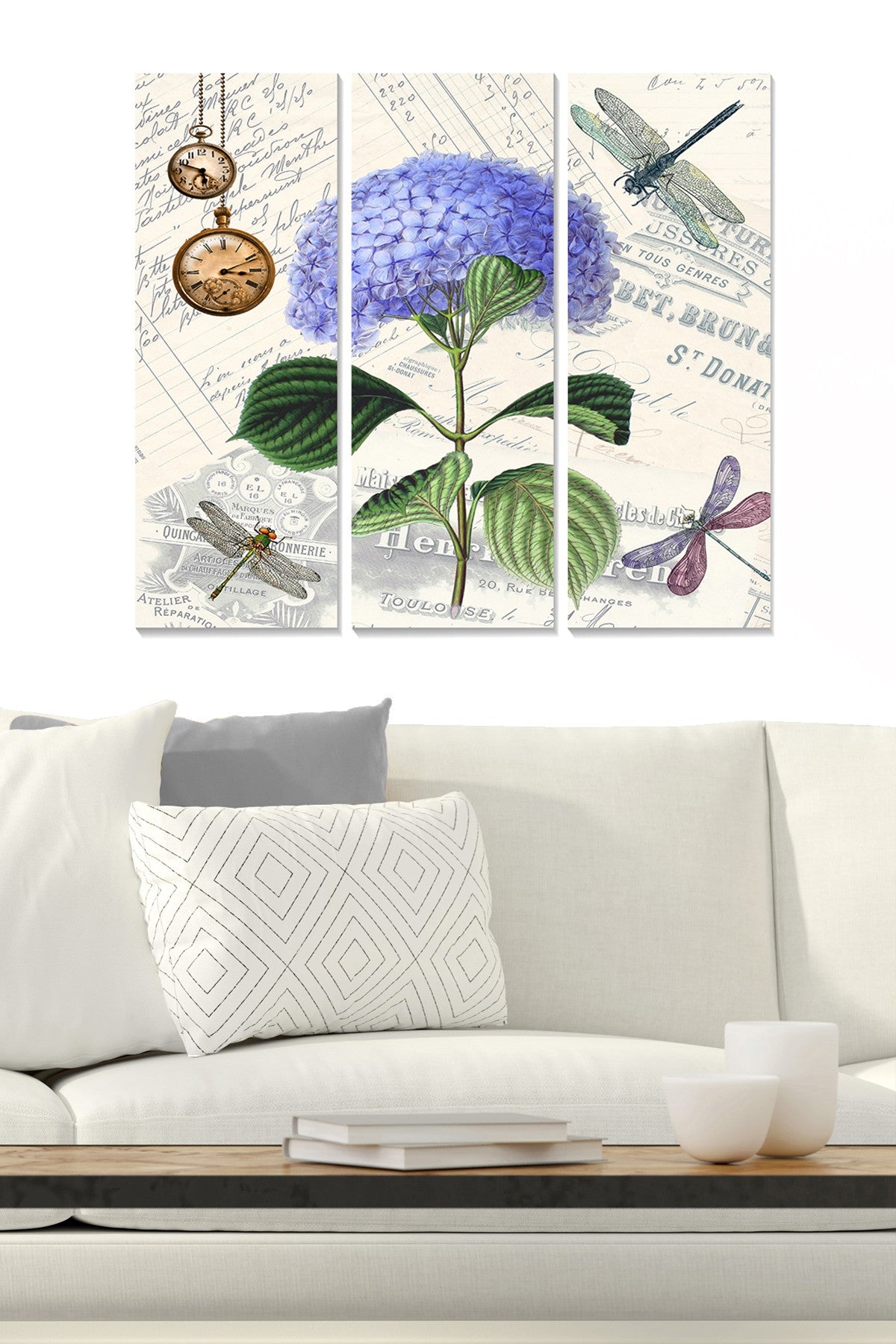 Quadro Decorativo em MDF (3 Peças) – Multicolor – 70 x 50 cm (total) | Espessura 3 mm