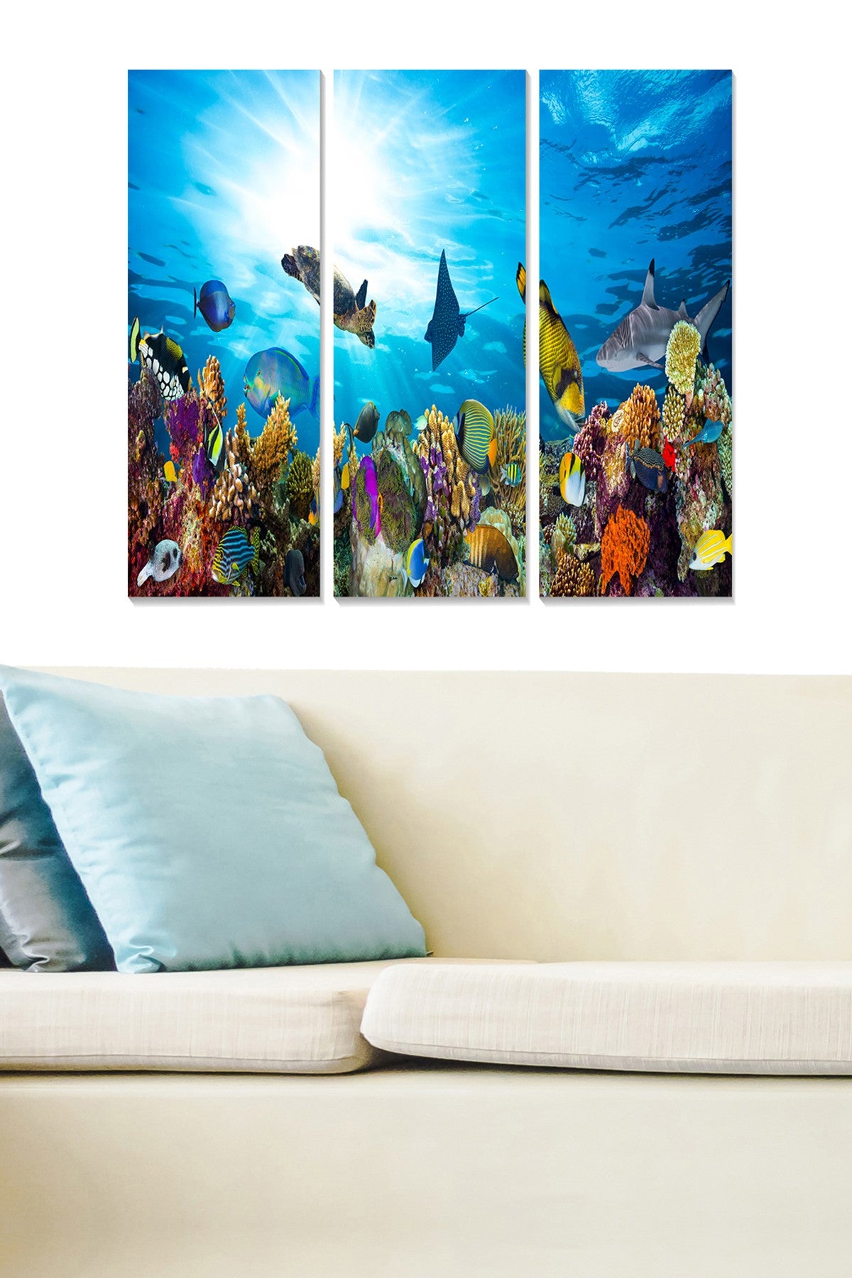 Quadro Decorativo MDF Multicolor – Conjunto 3 Peças, 20x50 cm cada (Total 70x50 cm)