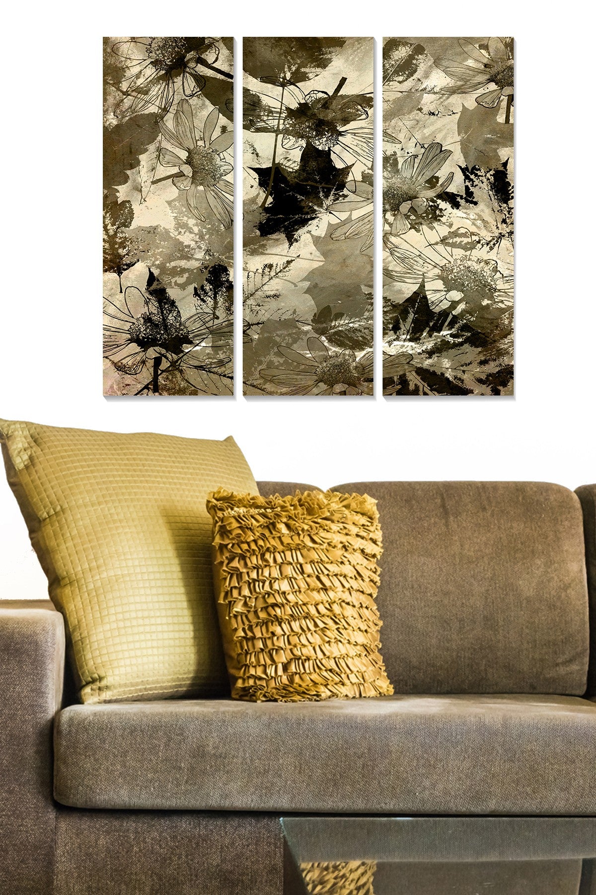 Quadro Decorativo MDF Multicolor (Tríptico 3 Peças) – 20x50 cm cada, Total 70x50 cm, MDF 3 mm