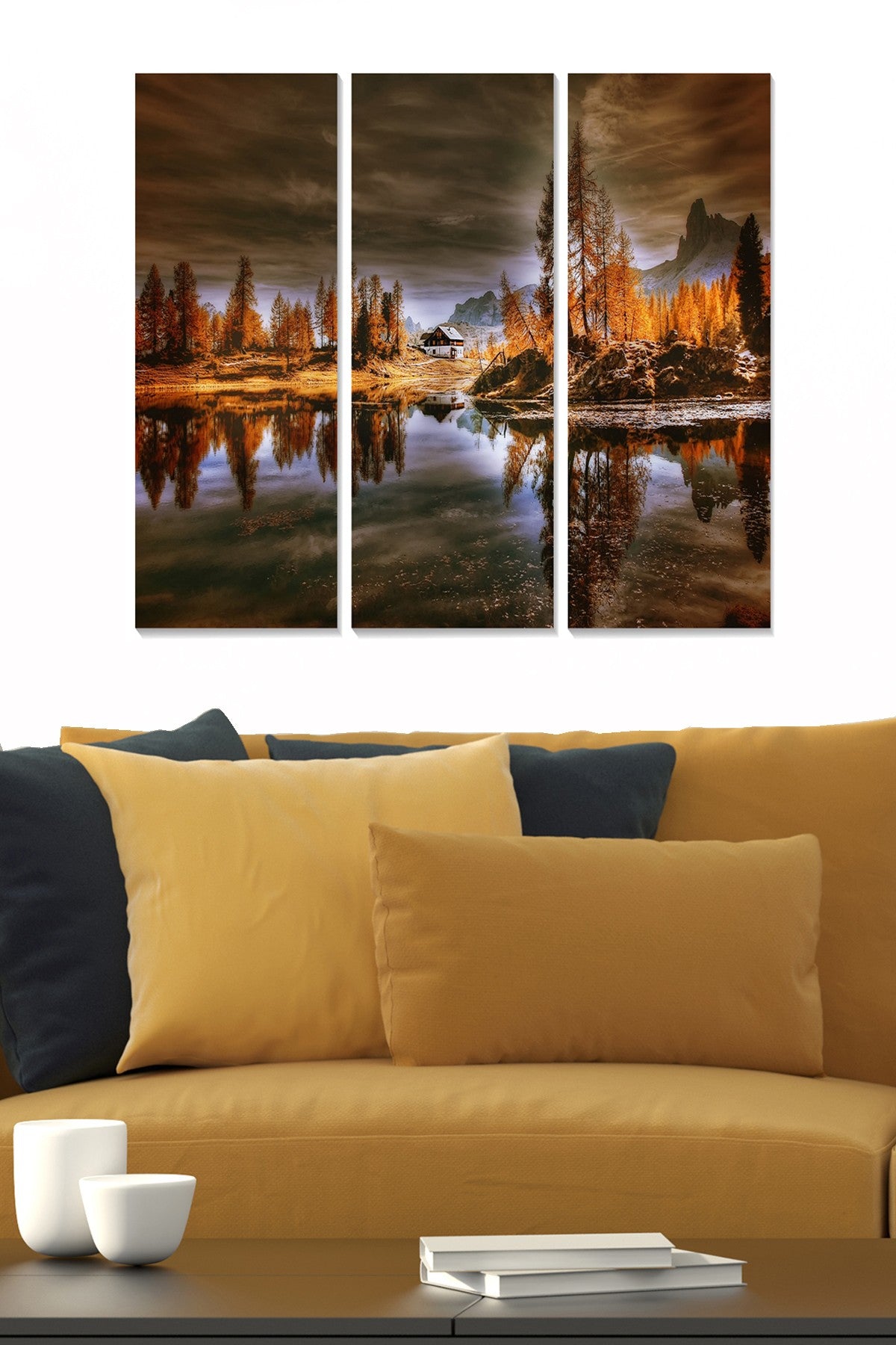 Conjunto de Quadros Decorativos em MDF (3 Peças) Multicolor – 70 x 50 cm, 3 mm