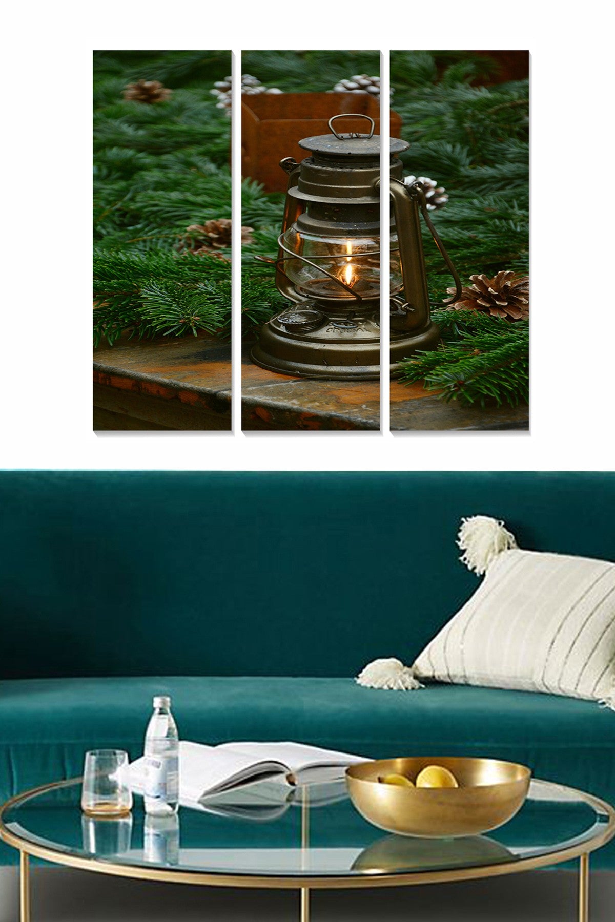 Quadro Decorativo em MDF Multicolor (Conjunto de 3) – 70x50 cm total, 20x50 cm cada, espessura 3 mm | MDF2964826