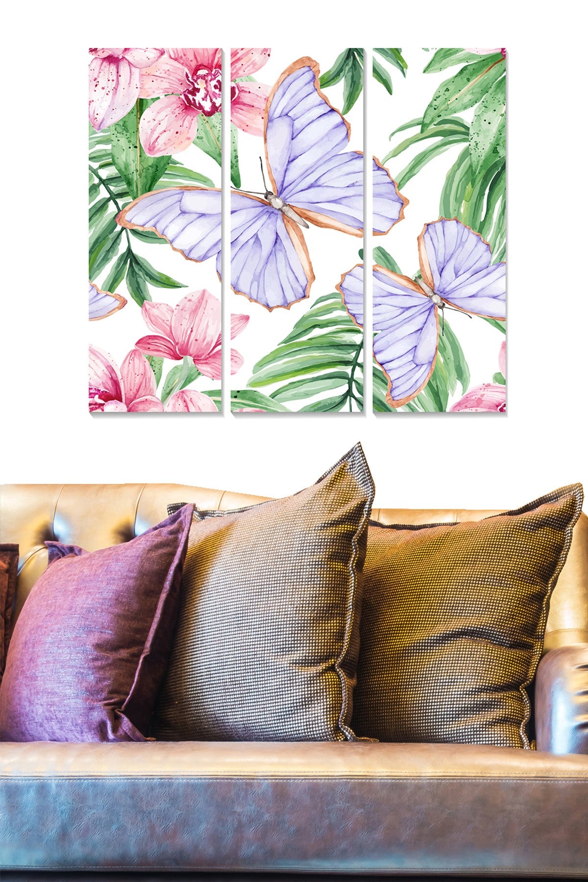 Quadro Decorativo em MDF 100% Multicolor – Conjunto de 3 Peças (20 x 50 cm cada, total 70 x 50 cm), Espessura 3 mm