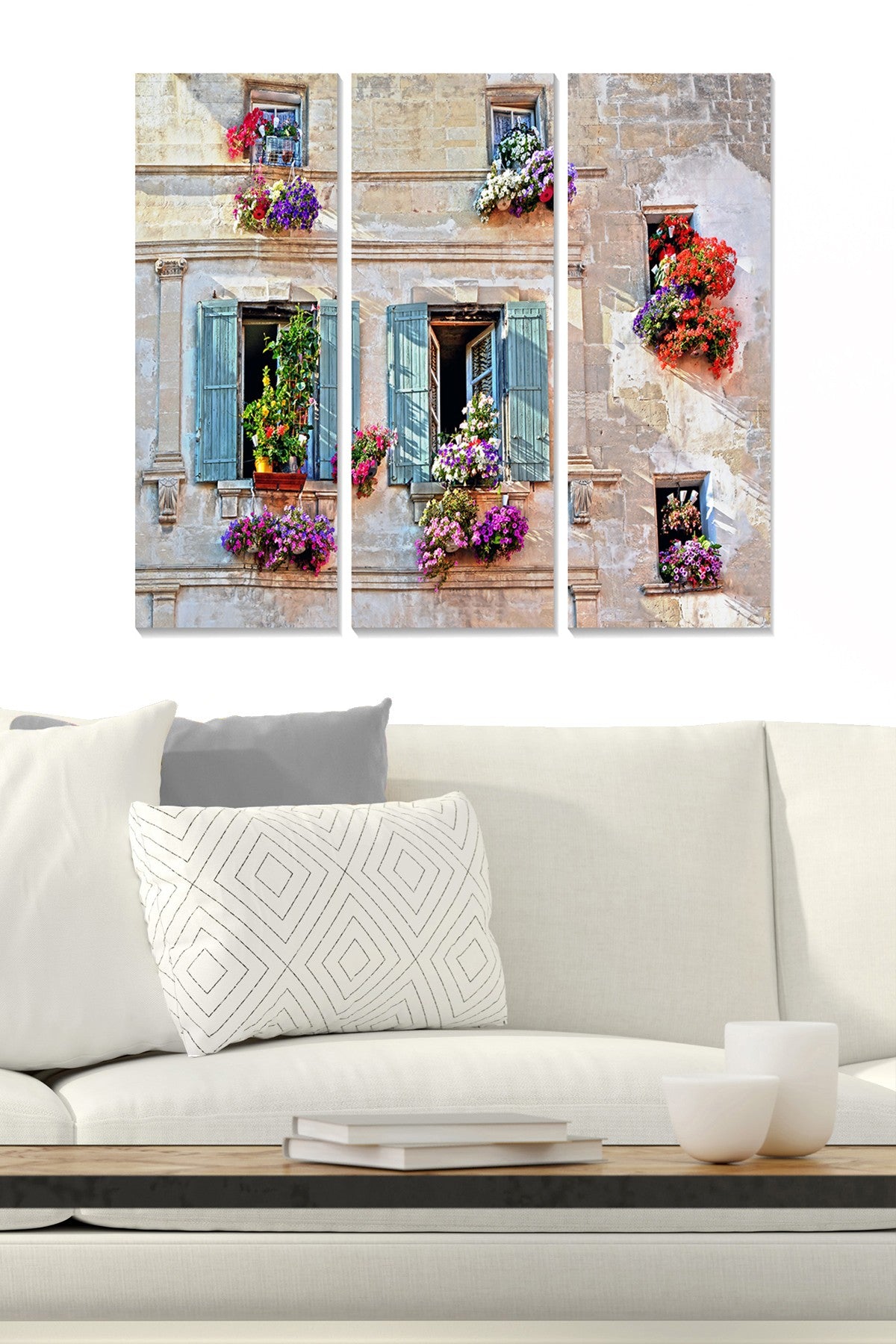 Quadro Decorativo em MDF Multicolor – Conjunto de 3 peças, 70 x 50 cm (total), espessura 3 mm