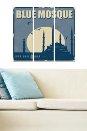 Quadro Decorativo em MDF Multicolor – Conjunto de 3 Peças – 100% MDF (3 mm) – 20x50 cm cada, Total 70x50 cm – 1 kg