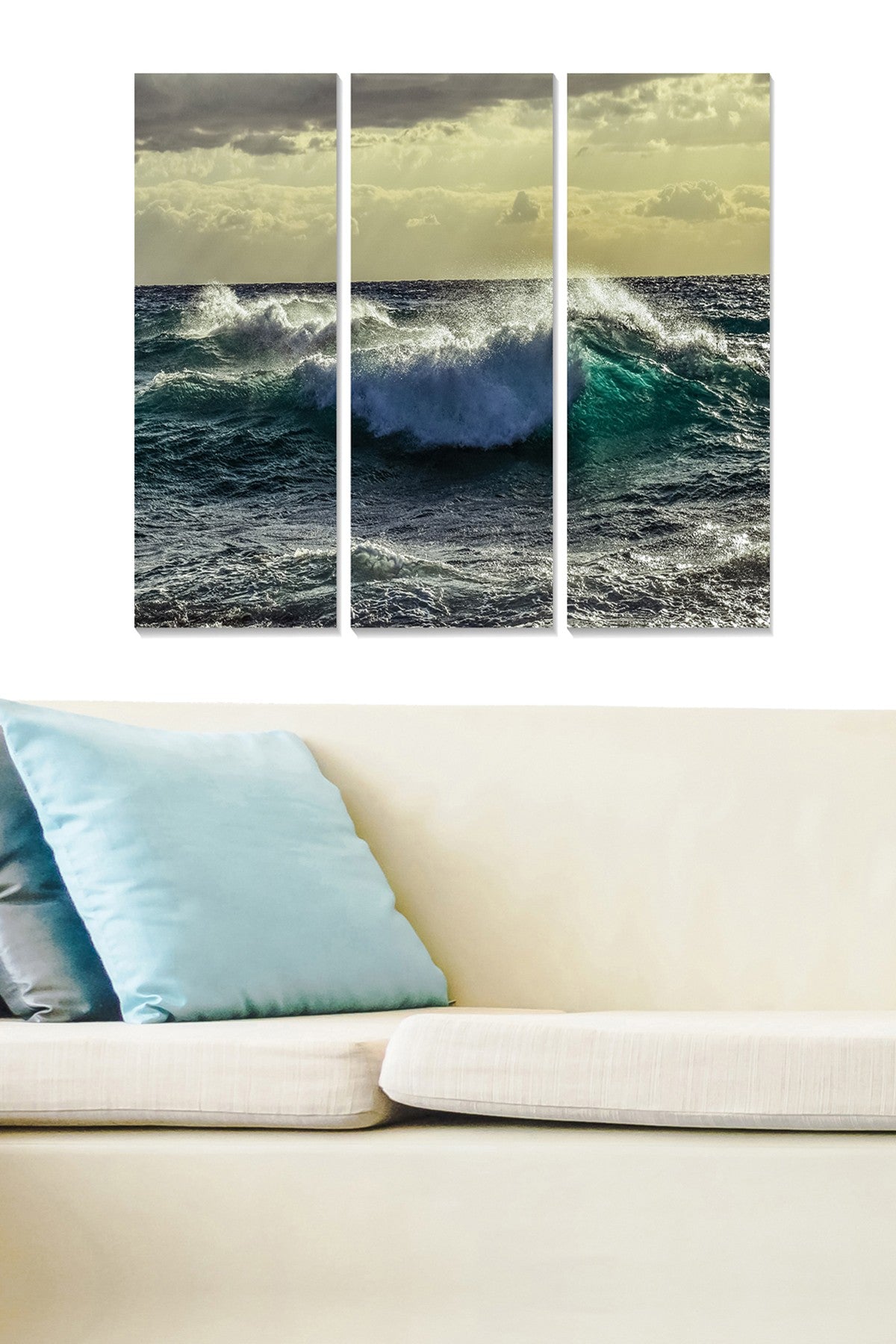 Conjunto de 3 Quadros Decorativos em MDF Multicolor – Tamanho Total 70x50 cm, Espessura 3 mm