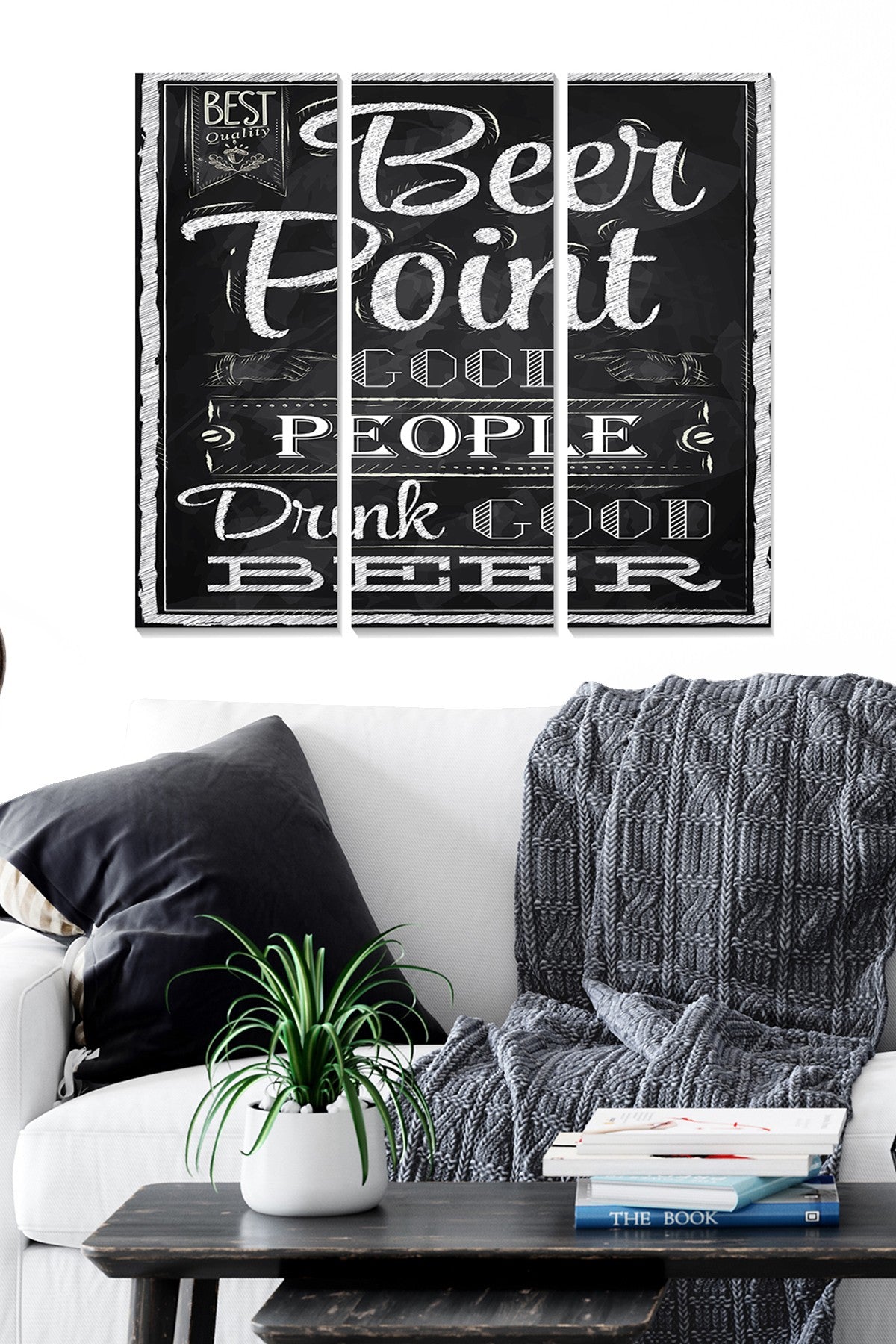 Quadro Decorativo em MDF Multicor — Conjunto de 3 Peças (20 x 50 cm cada), Total 70 x 50 cm, Espessura 3 mm