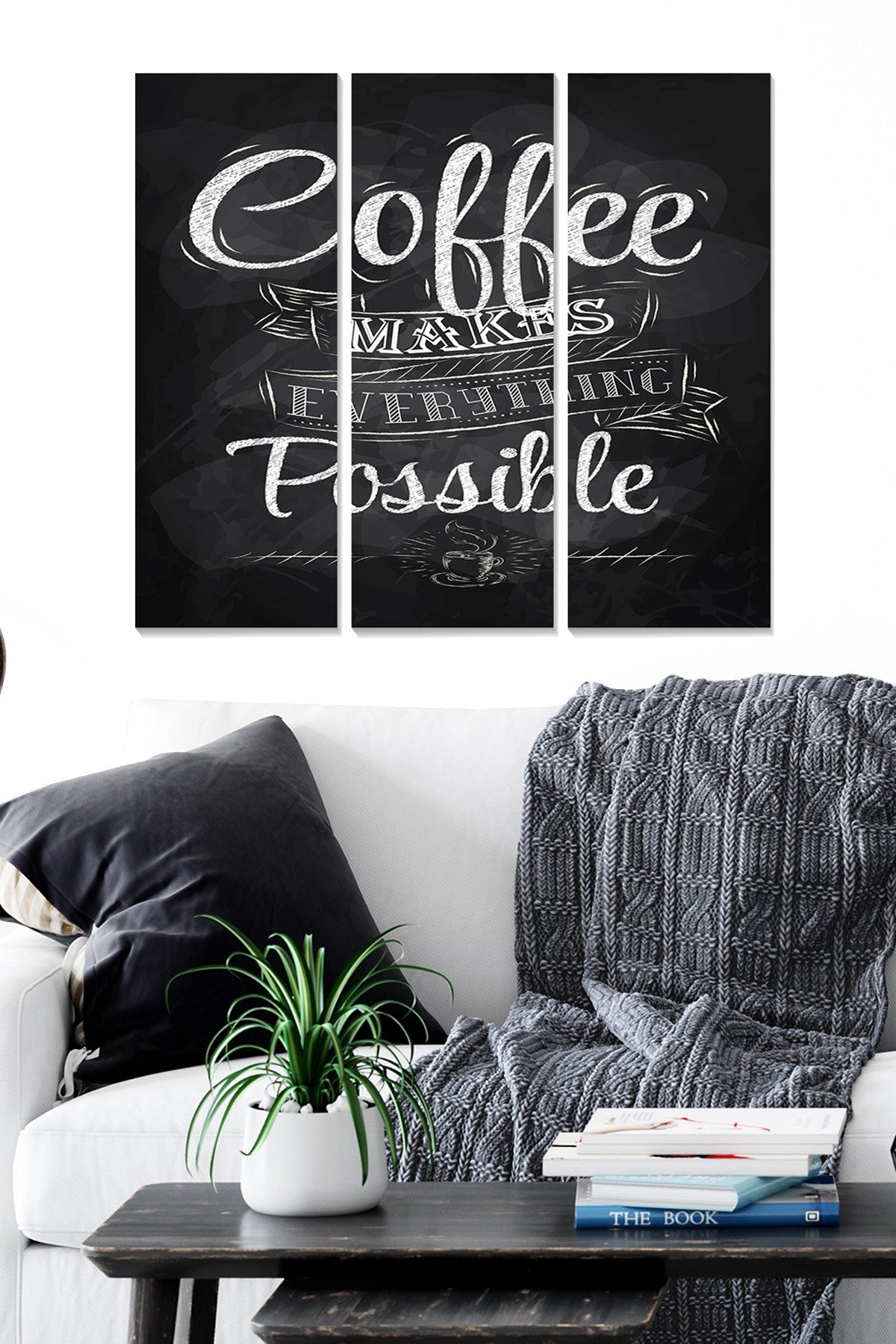 Quadro Decorativo em MDF Multicolor (3 Peças) – 20 x 50 cm cada, total 70 x 50 cm, espessura 3 mm