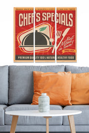 Tríptico Decorativo em MDF Multicolor 70x50 cm (3 Peças, 3 mm)