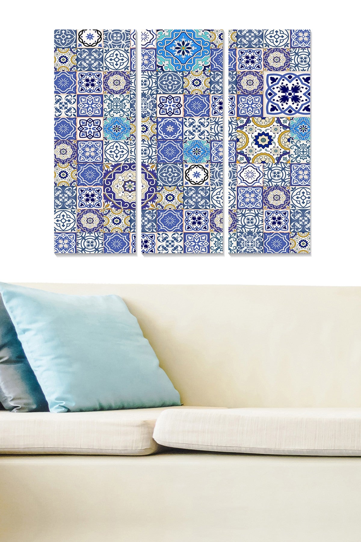 Quadro Decorativo em MDF Multicolor — Conjunto de 3 Peças (20 x 50 cm cada; total 70 x 50 cm)