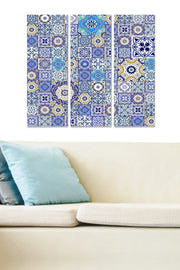 Quadro Decorativo em MDF Multicolor — Conjunto de 3 Peças (20 x 50 cm cada; total 70 x 50 cm)