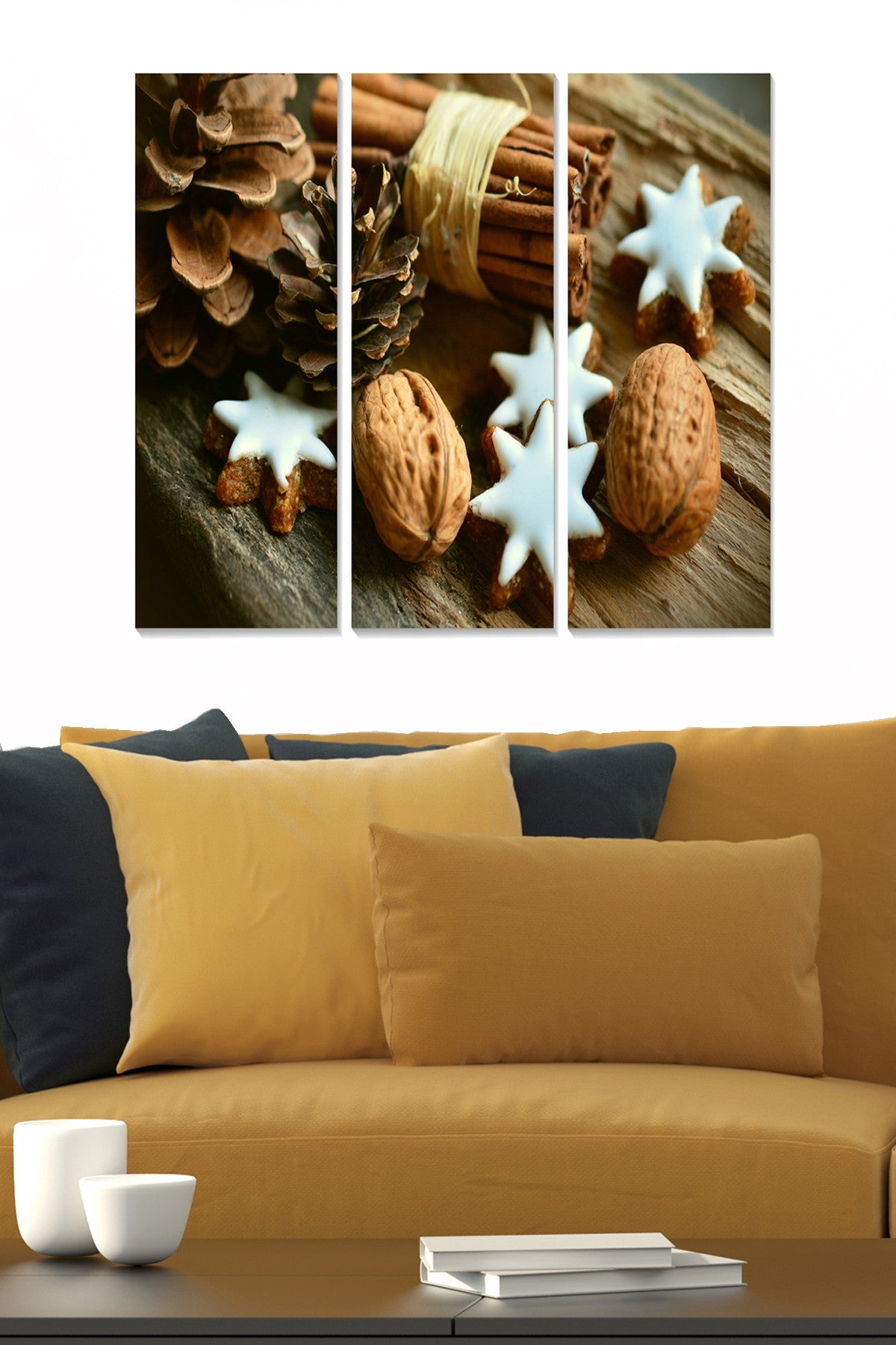 Quadro Decorativo em MDF Multicolor – Conjunto de 3 Peças (20x50 cm cada, total 70x50 cm) | MDF 100% 3 mm