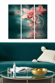 Tríptico Decorativo em MDF Multicolor – 3 Peças (20x50 cm), Total 70x50 cm, Espessura 3 mm