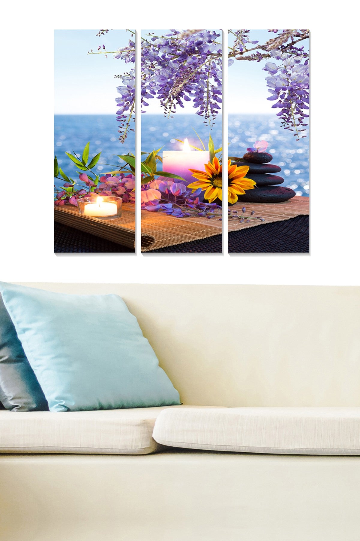 Quadro Decorativo em MDF Multicolor – Conjunto de 3 Peças (20x50 cm cada, Total 70x50 cm, 3 mm)