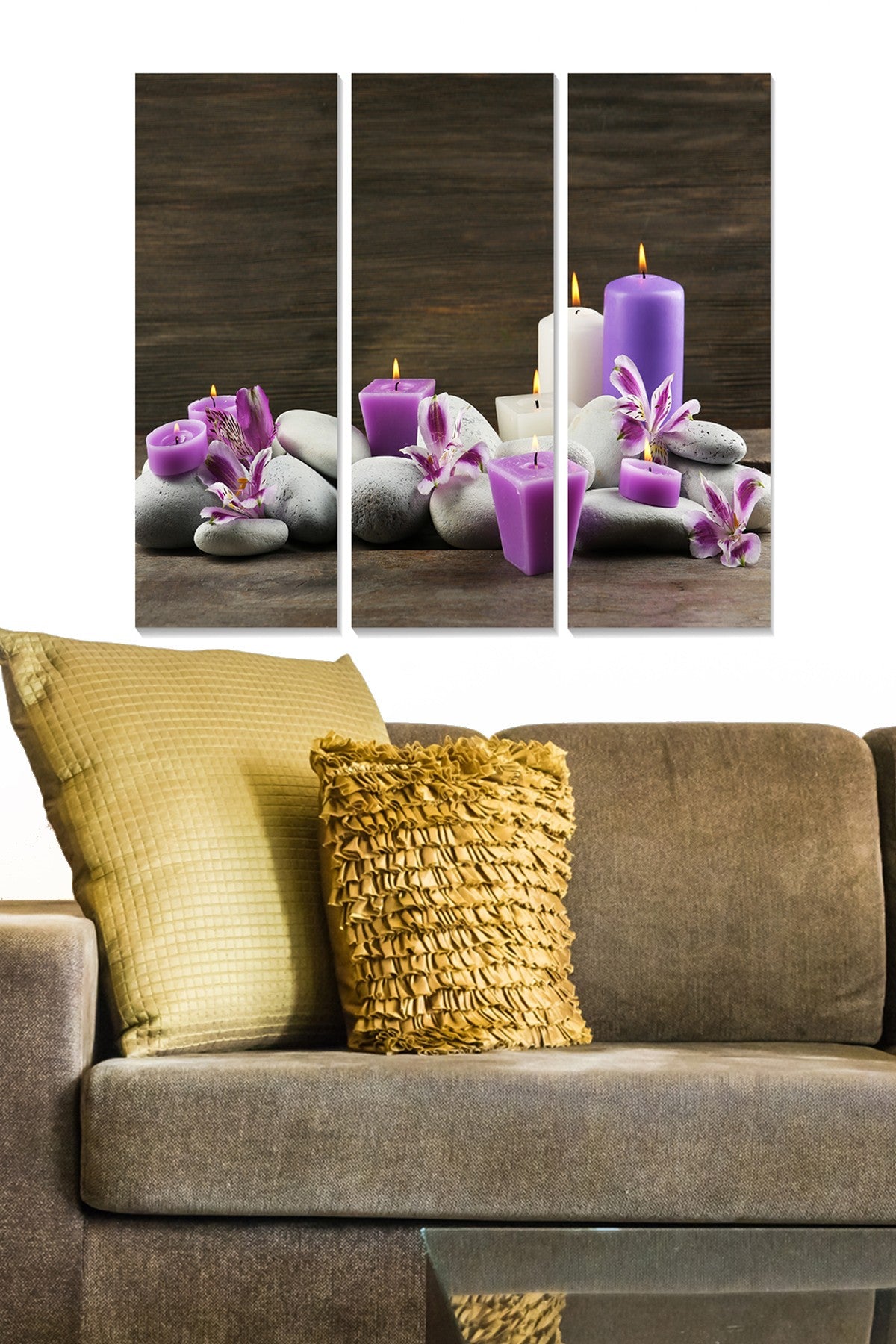 Quadros Decorativos em MDF 3mm (3 Peças) Multicolor – 20x50 cm cada, Total 70x50 cm