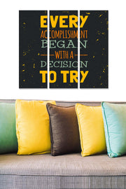 Tríptico Decorativo em MDF Multicolor 70x50 cm (3 Peças, 3 mm)