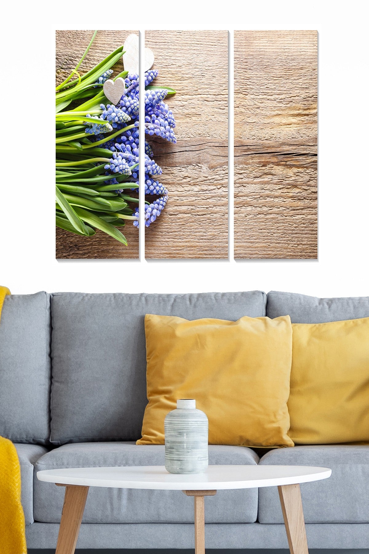 Quadro Decorativo MDF Multicolor (Conjunto 3 Peças) – 20x50 cm cada, Total 70x50 cm, Espessura 3 mm