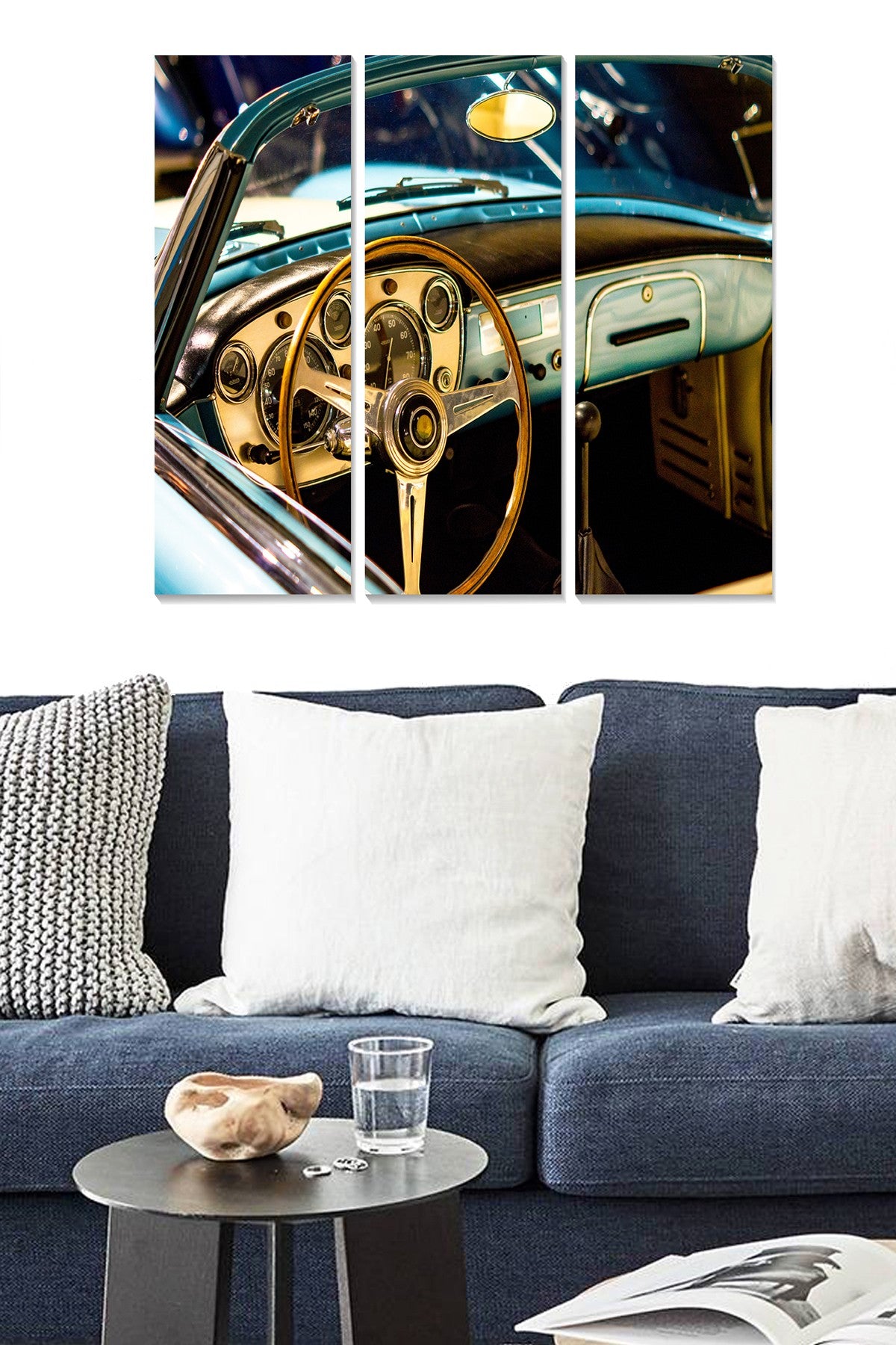 Quadro Decorativo em MDF 3 mm (Conjunto de 3 Peças) – Multicolor – 20x50 cm cada, 70x50 cm total – MDF3046424