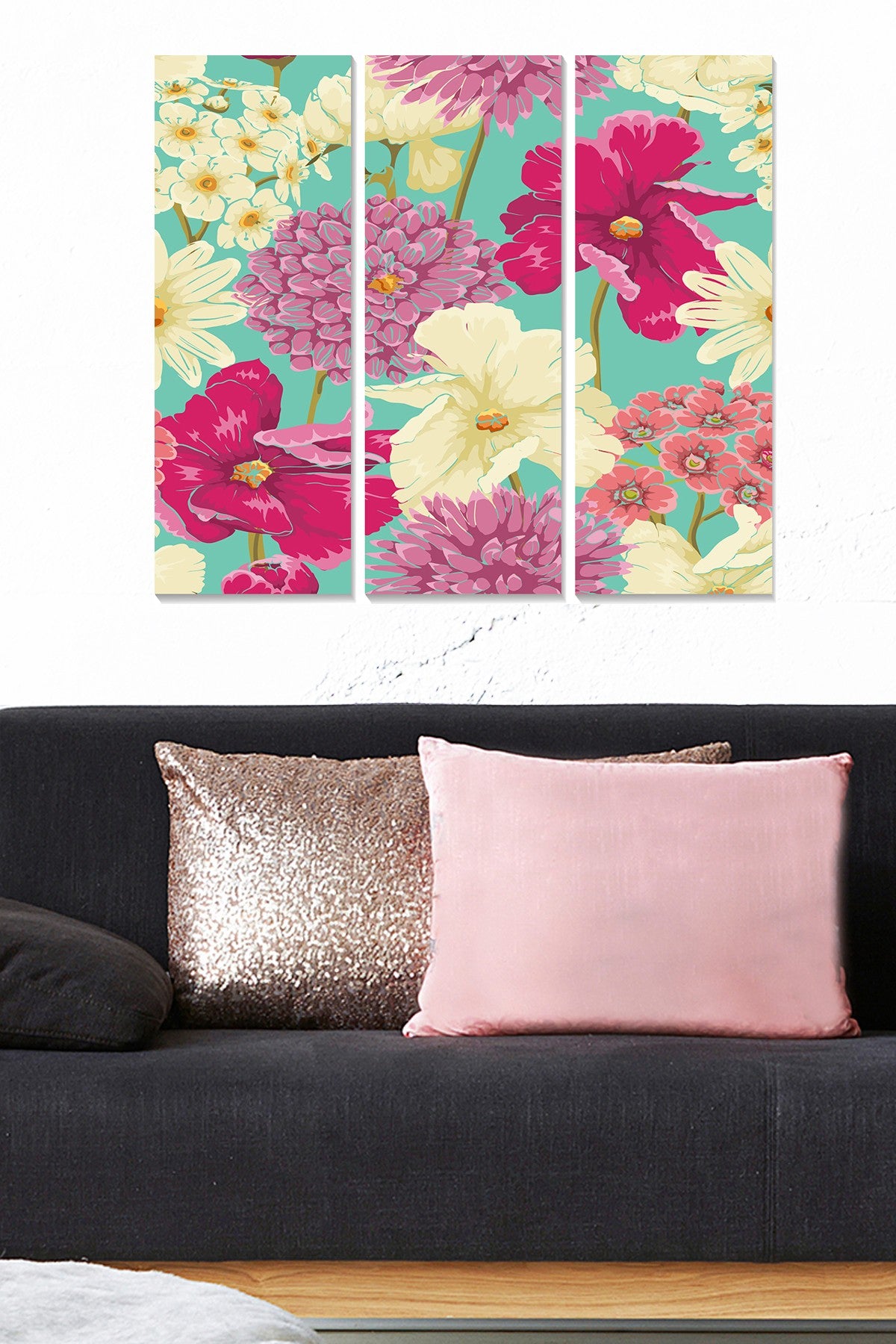 Quadro Decorativo em MDF Multicolor (3 Peças) 20x50 cm cada, Total 70x50 cm | 100% MDF 3 mm – MDF30516123