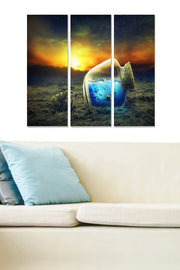 Quadro Decorativo em MDF (3 Peças) Multicor – 20x50 cm cada, 70x50 cm total, espessura 3 mm | Ref. MDF3058859