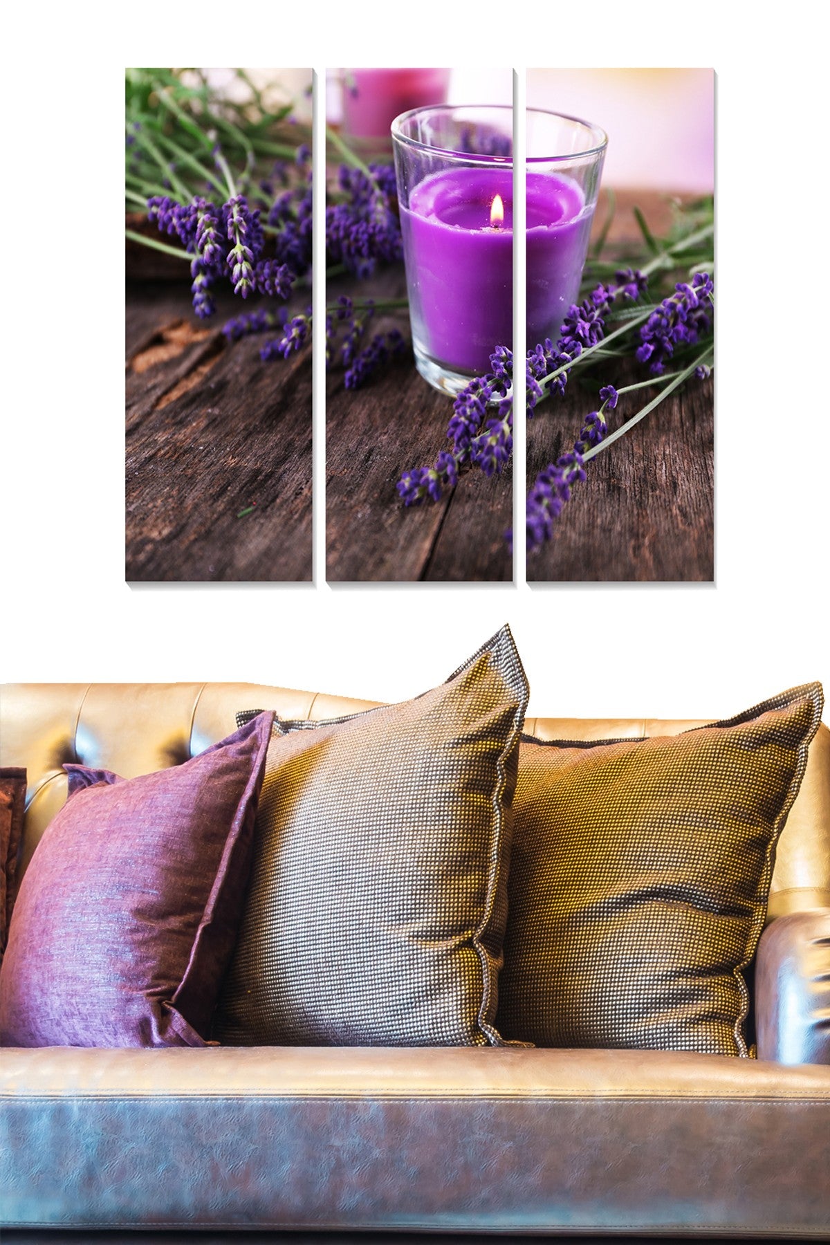 Conjunto de Quadros Decorativos em MDF (3 Peças) Multicor – 70 x 50 cm (Total), Espessura 3 mm