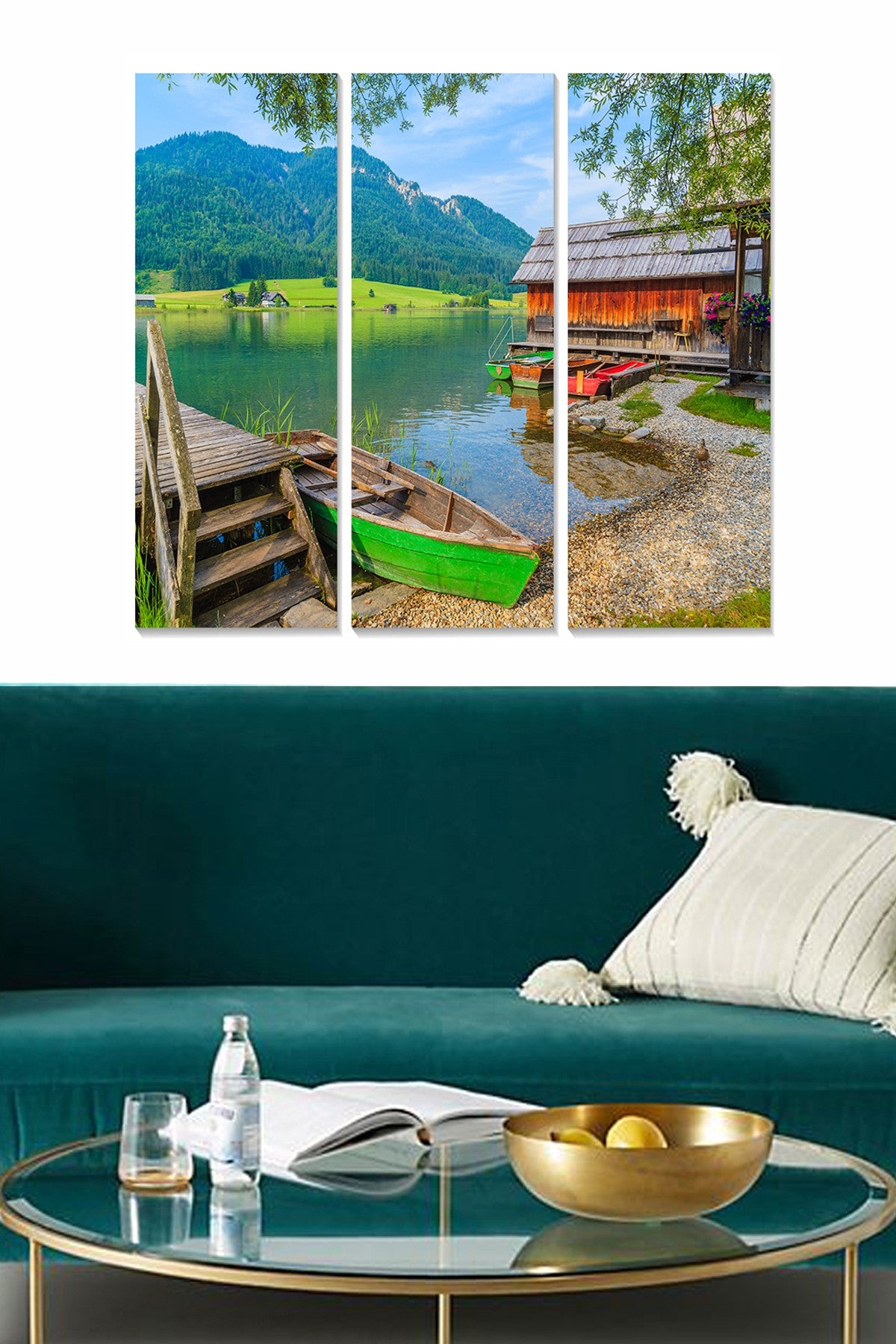 Quadro Decorativo em MDF 3 Peças Multicolor 70x50 cm (3x 20x50 cm, 3 mm) - MDF306138350