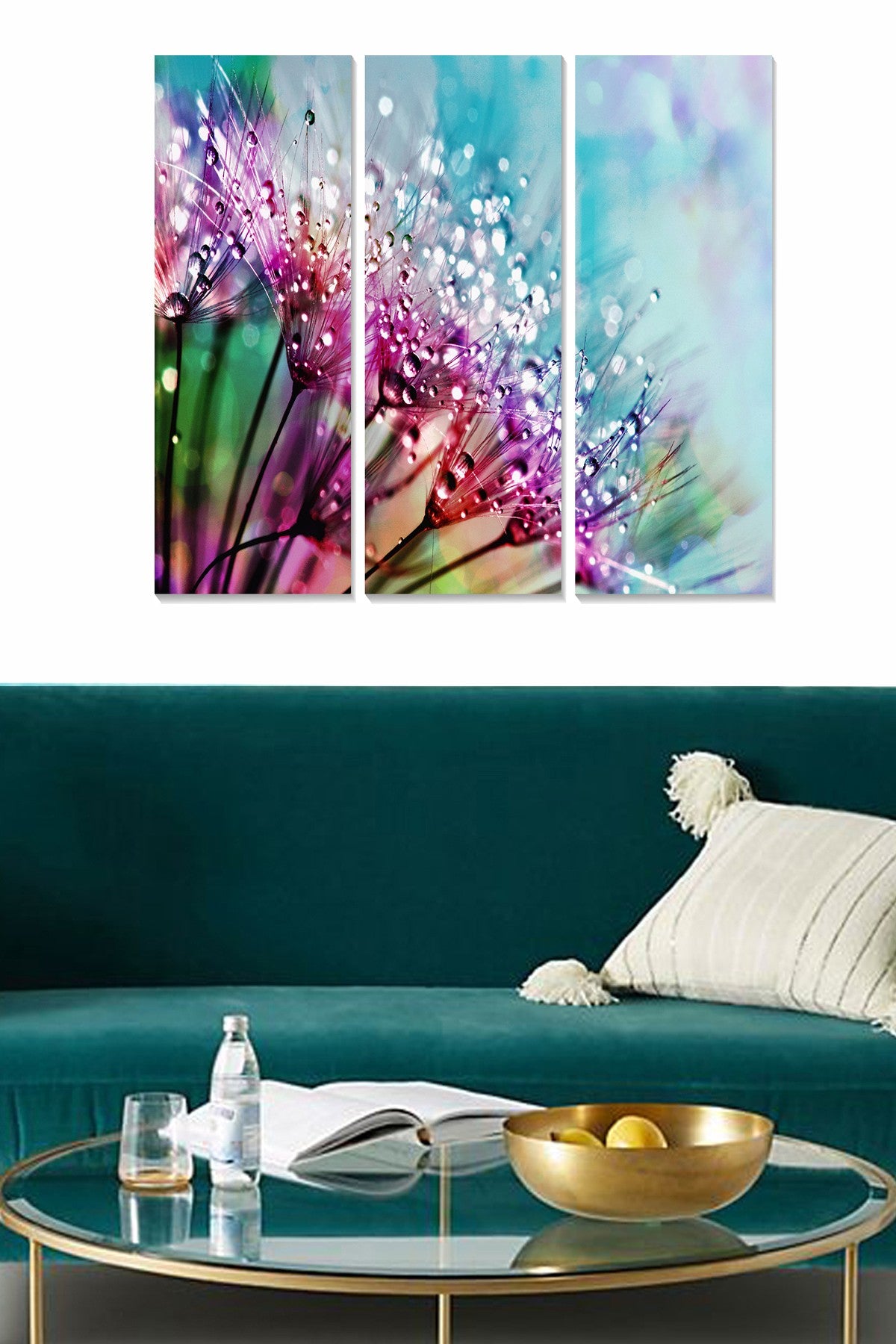 Quadro Decorativo em MDF Multicolor (3 Peças) – 70 x 50 cm (Total), Espessura 3 mm | MDF3061436