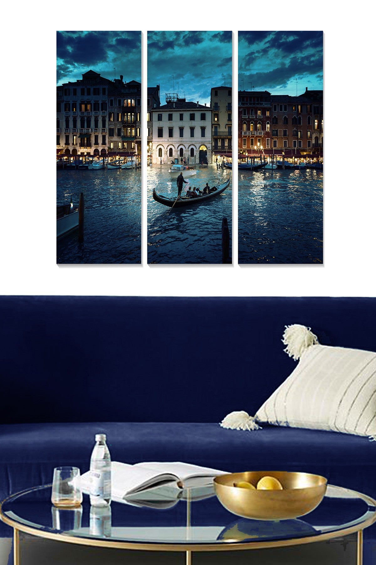 Conjunto de Quadros Decorativos 100% MDF Multicolor (3 Peças) – 20x50 cm cada, Total 70x50 cm, Espessura 3 mm