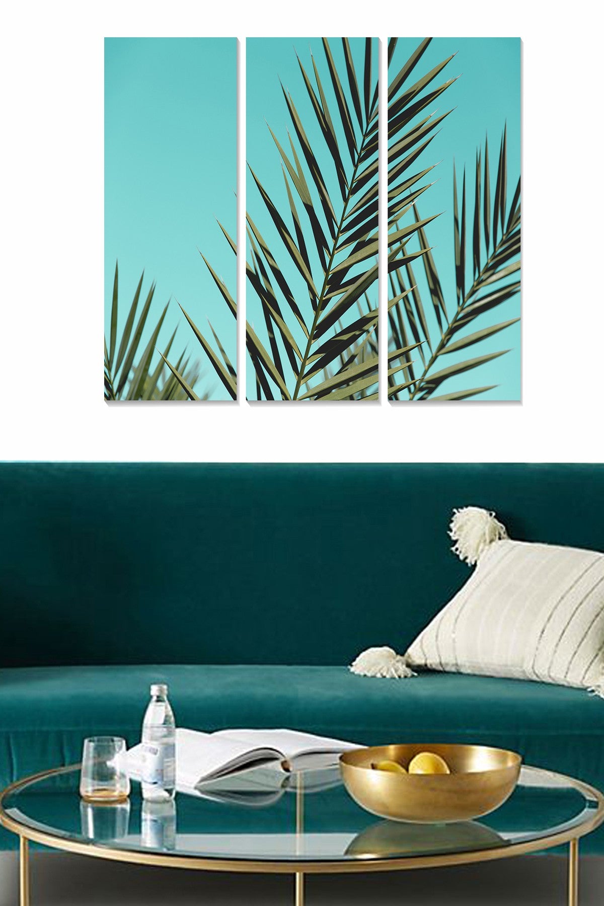 Tríptico Decorativo em MDF Multicolor – 3 Peças (20x50 cm cada, 70x50 cm total)