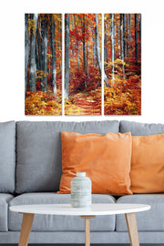 Quadro Decorativo em MDF Multicolor (3 Peças) — 20x50 cm cada, 70x50 cm total