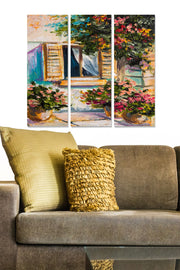 Quadro Decorativo em MDF Multicolor (3 Peças) – 20x50 cm cada, Total 70x50 cm, Espessura 3 mm