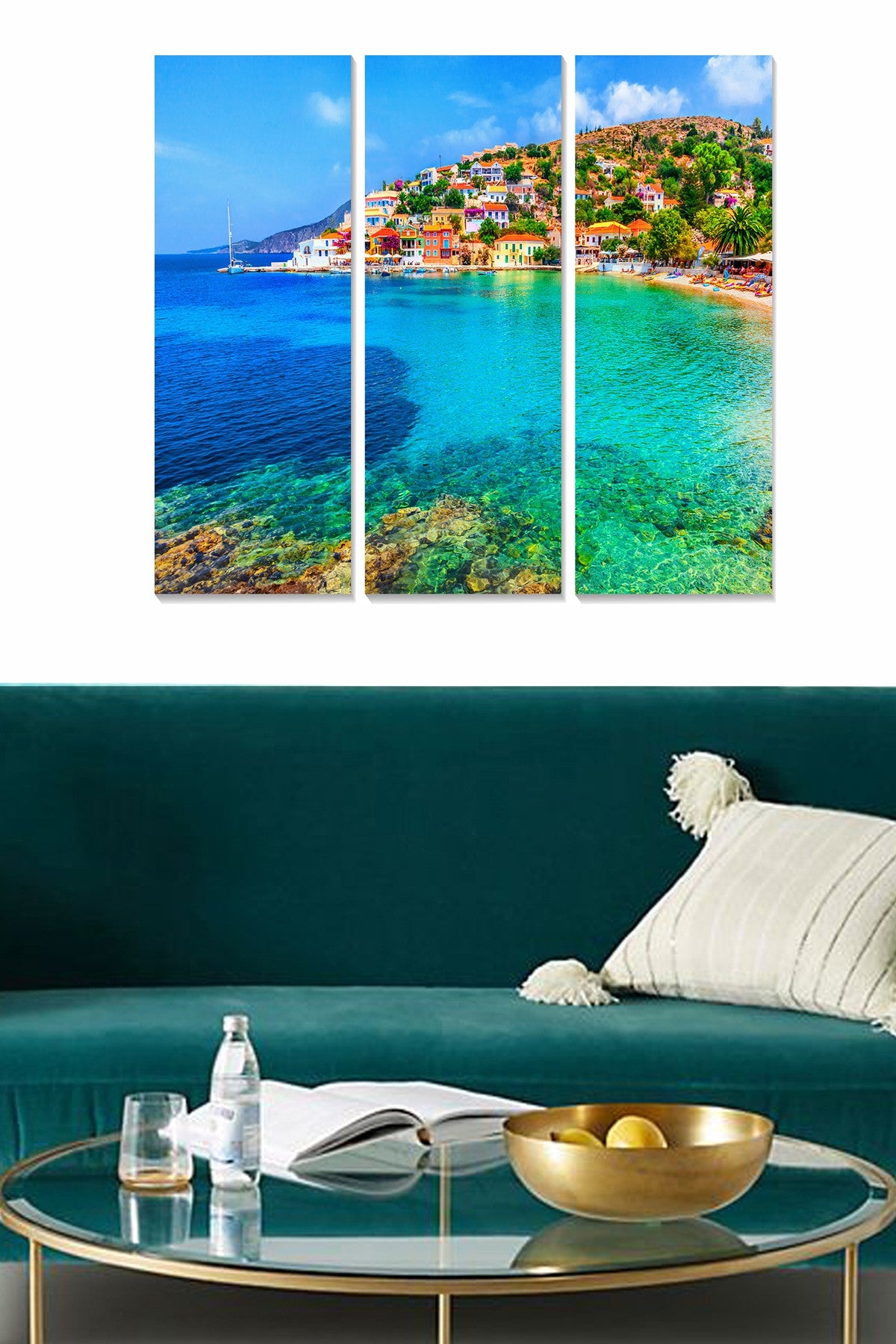 Quadro Decorativo em MDF Multicolor – Conjunto de 3 Peças (20x50 cm cada, total 70x50 cm, MDF 3 mm)