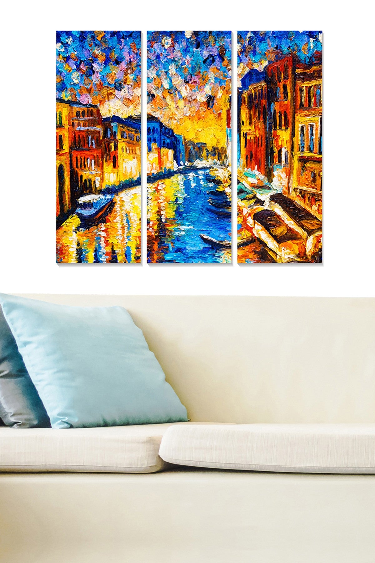 Quadro Decorativo Multicolor em MDF – Conjunto de 3 Peças (20 x 50 cm cada, Total 70 x 50 cm, 3 mm) | MDF310406681