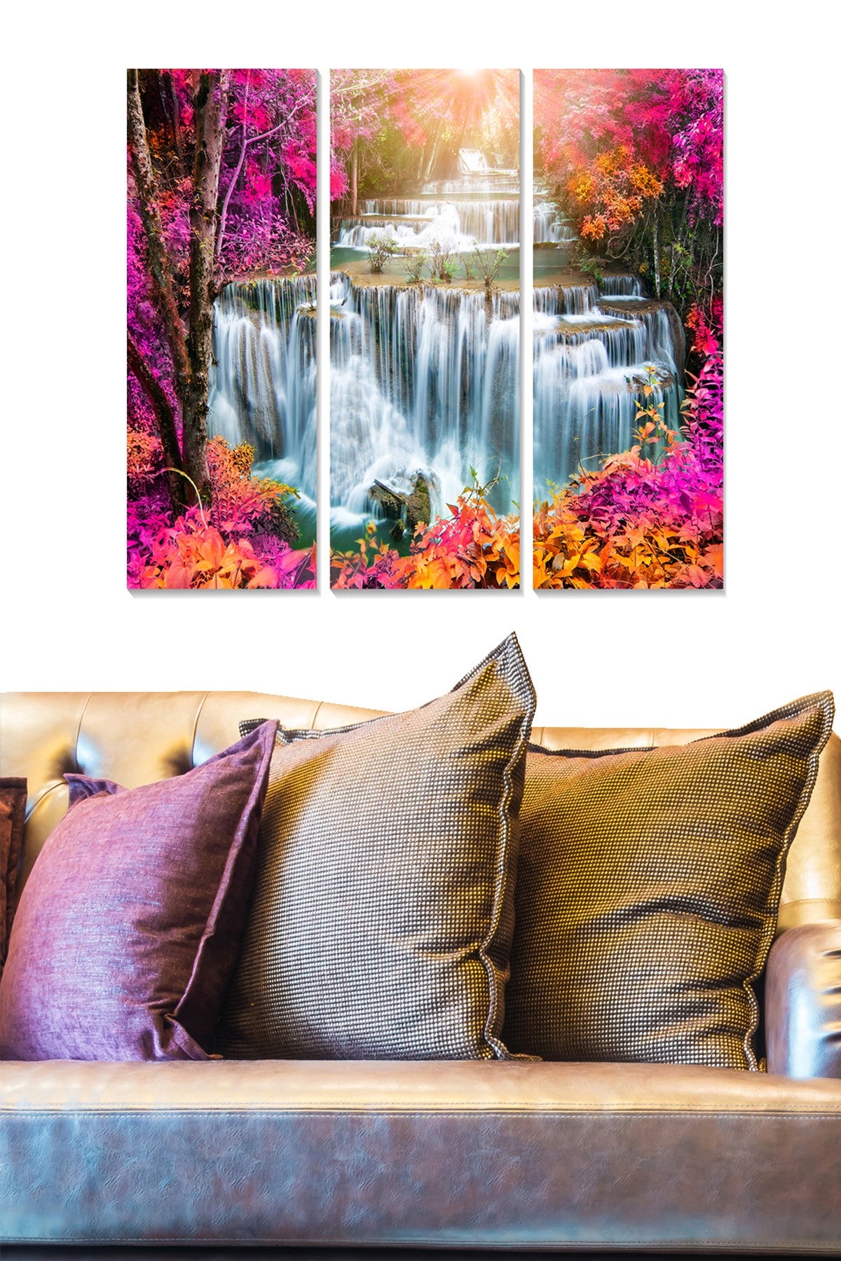 Quadro Decorativo em MDF Multicolor – Tríptico 3 Peças 70x50 cm (3x 20x50 cm), Espessura 3 mm