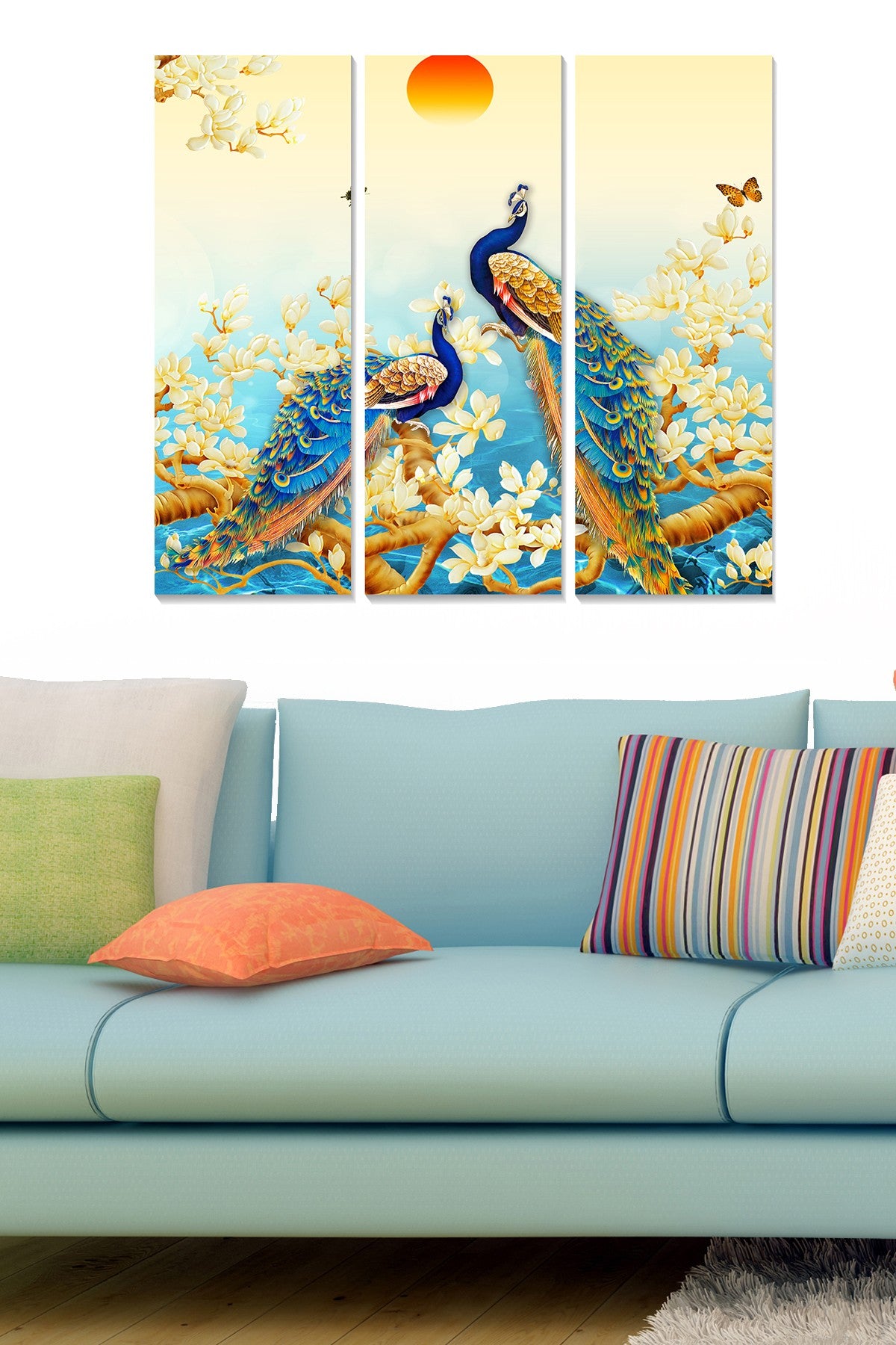 Quadro Decorativo em MDF Multicolor (3 Peças) – 70x50 cm