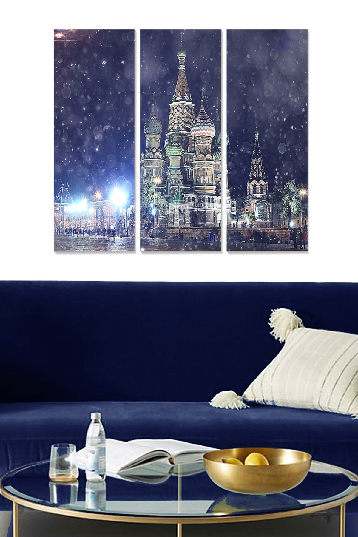 Quadro Decorativo MDF Multicolor – 3 Peças, 70x50 cm (20x50 cm cada), 3 mm