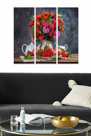 Tríptico Decorativo em MDF (3 Peças) Multicolor – 70 x 50 cm, 3 mm