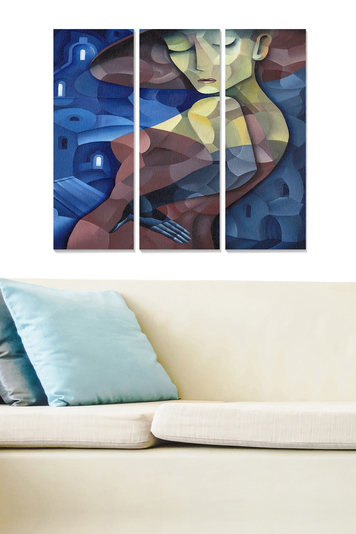 Conjunto de Quadros Decorativos em MDF Multicolor (3 Peças) – 20 x 50 cm cada, Total 70 x 50 cm, Espessura 3 mm