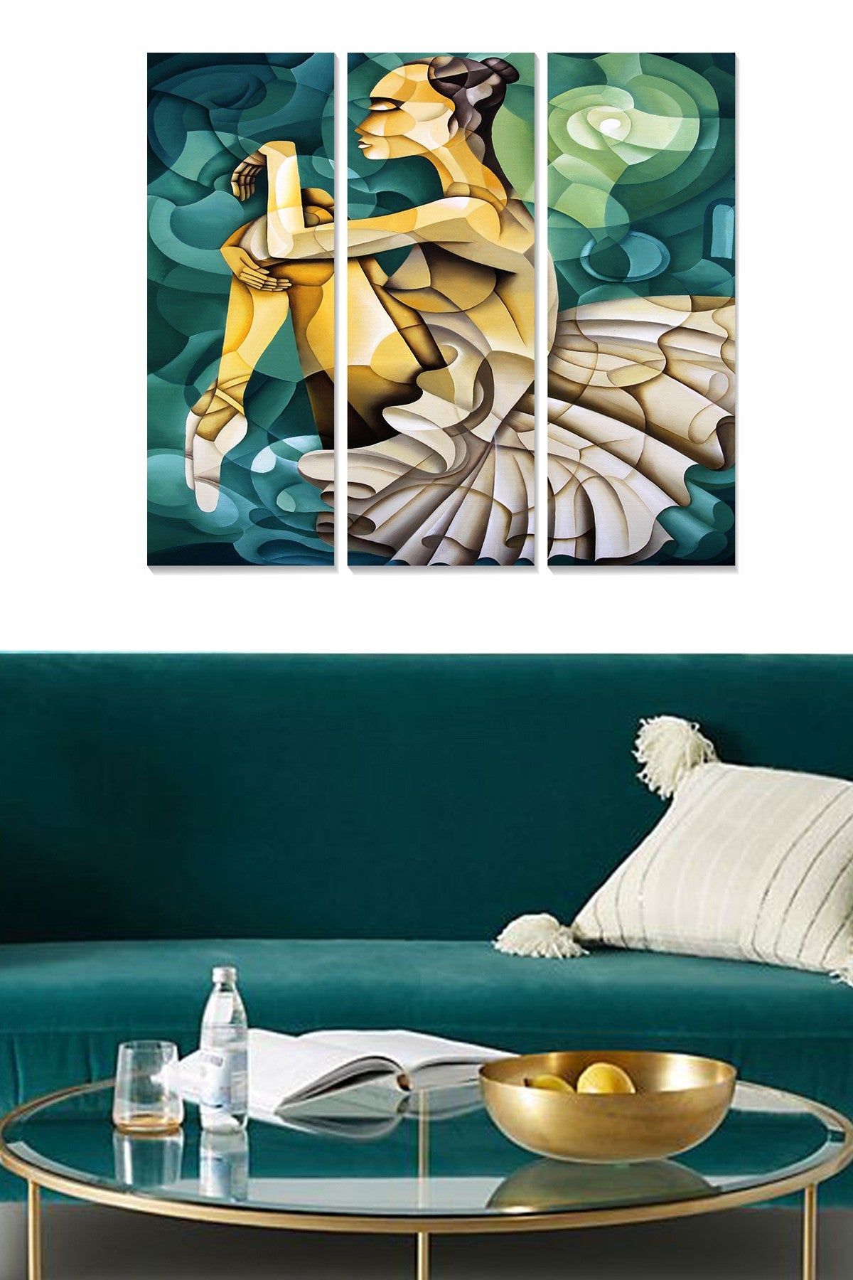 Quadro Decorativo Tríptico em MDF Multicolor (3 Peças) 70 x 50 cm – 100% MDF, 3 mm