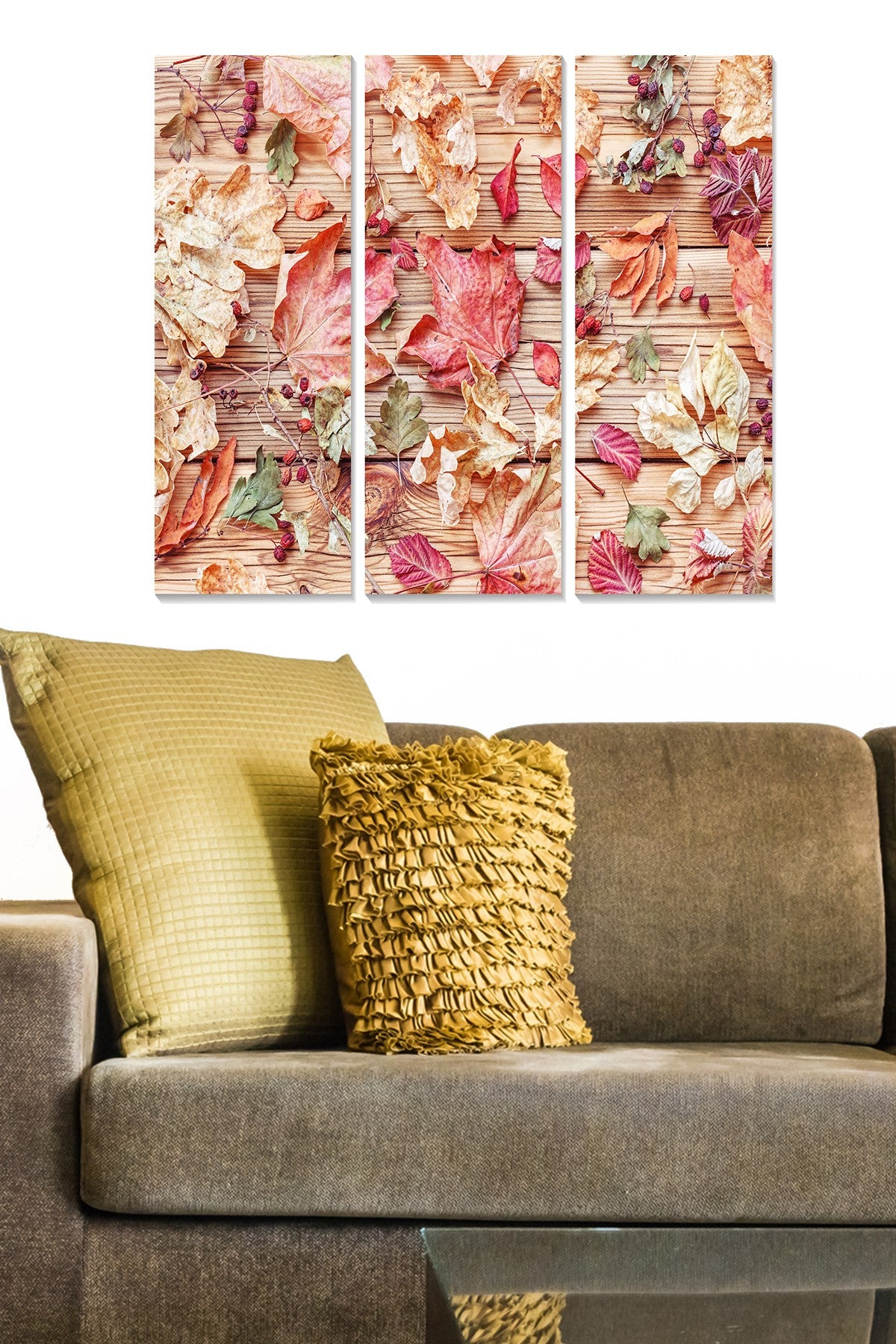 Quadro Decorativo Multicolor em MDF 3 mm – Conjunto de 3 Peças (20x50 cm cada, Total 70x50 cm)