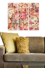 Quadro Decorativo Multicolor em MDF 3 mm – Conjunto de 3 Peças (20x50 cm cada, Total 70x50 cm)