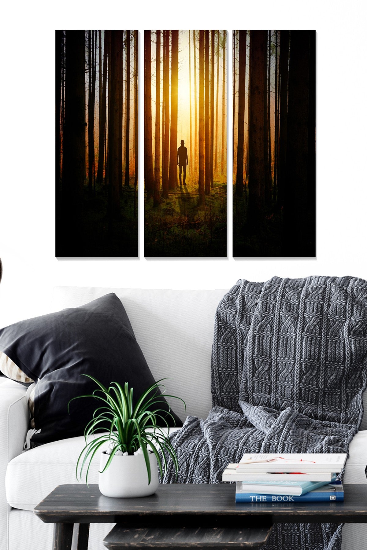 Quadro Decorativo em MDF – Conjunto de 3 Peças Multicolorido 20x50 cm (cada), Total 70x50 cm, Espessura 3 mm