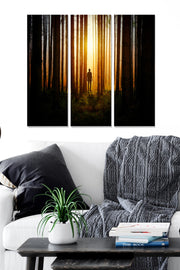 Quadro Decorativo em MDF – Conjunto de 3 Peças Multicolorido 20x50 cm (cada), Total 70x50 cm, Espessura 3 mm