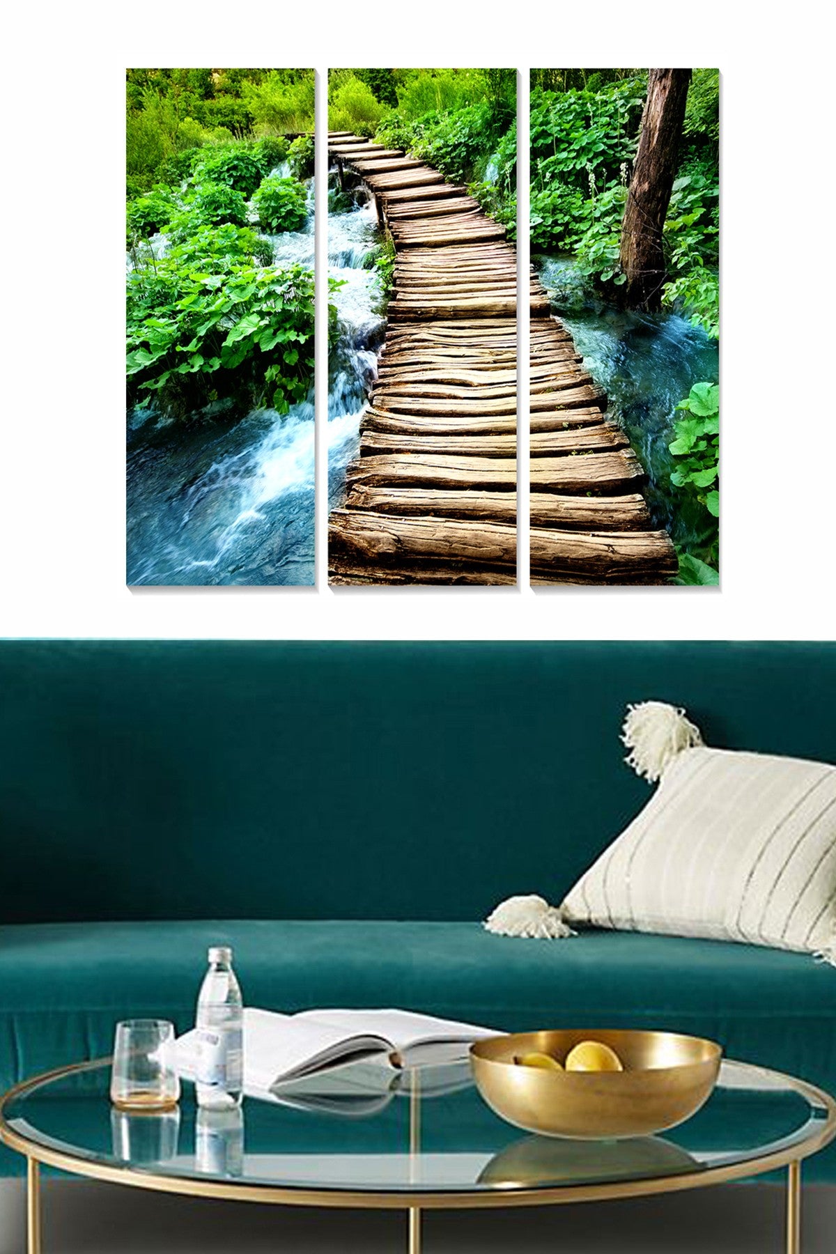 Quadro Decorativo em MDF Multicolor – Conjunto 3 Peças, 70x50 cm, 3 mm